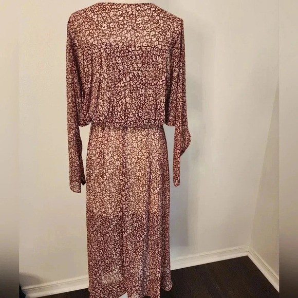 Ted Baker London Vallyy Midi Dress size 10 Maroon/Pink - Picture 6 of 13
